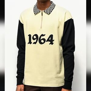 4 Hunnid  1/2 Zip-up  Polo Long-Sleeve Tee Size Large